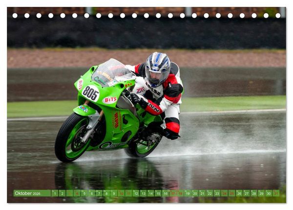 Produktbild: Motorrad Rennsport (Tischkalender 2026 DIN A5 quer), CALVENDO Monatskalender
