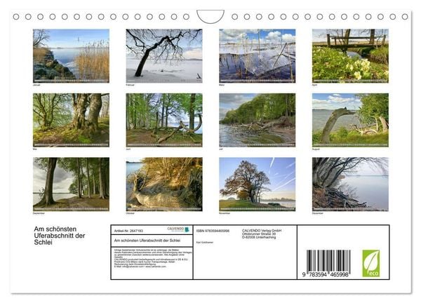 Produktbild: Am sch&ouml;nsten Uferabschnitt der Schlei (Wandkalender 2027 DIN A4 quer), CALVENDO Monatskalender