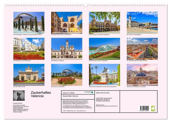 Produktbild: Zauberhaftes Valencia (Wandkalender 2026 DIN A2 quer), CALVENDO Monatskalender