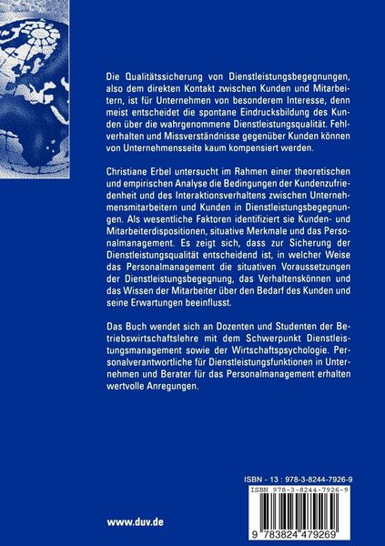 Produktbild: Qualit&auml;tssicherung von Dienstleistungsbegegnungen