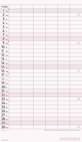 Produktbild: Superplaner XL 2026 6 Spalten - Familien-Timer 26x45 cm - Offset-Papier - mit Ferienterminen - Wand-Planer - Familienkalender - Alpha Edition