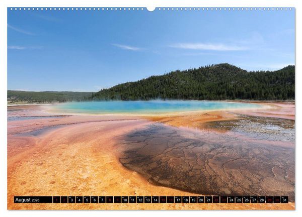 Produktbild: Wunderwelt Yellowstone 2026 (hochwertiger Premium Wandkalender 2026 DIN A2 quer), Kunstdruck in Hochglanz
