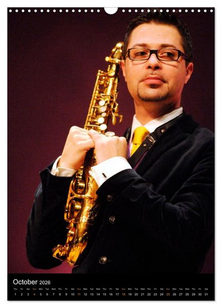 Produktbild: Jazz Saxophonists 2026 (Wall Calendar 2026 DIN A3 portrait), CALVENDO 12 Month Wall Calendar