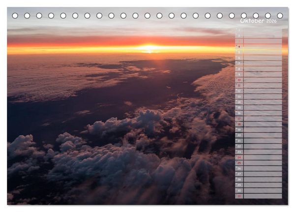 Produktbild: Colours of Flight - Stimmungen &uuml;ber den Wolken (Tischkalender 2026 DIN A5 quer), CALVENDO Monatskalender