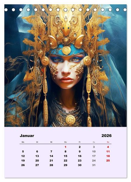 Produktbild: Magische Reise zu mystischen Wesen. Keltische Fantasie-Gestalten (Tischkalender 2026 DIN A5 hoch), CALVENDO Monatskalender