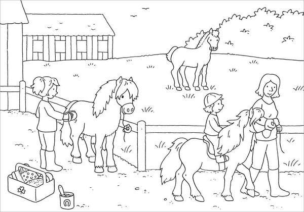 Produktbild: Mein sch&ouml;nstes Malbuch. Pferde und Ponys. Malen f&uuml;r Kinder ab 5 Jahren