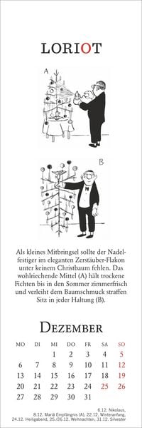 Produktbild: Loriot Lesezeichen & Kalender 2027