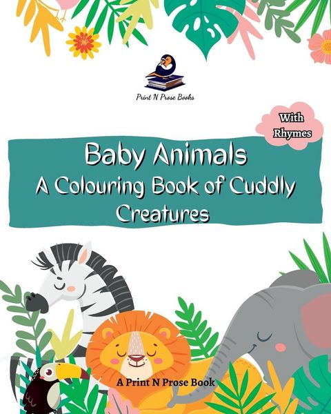 Produktbild: Baby Animals - A Colouring Book of Cuddly Creatures - Coloring Activity Book for Kids - Nature Coloring - Fine Print