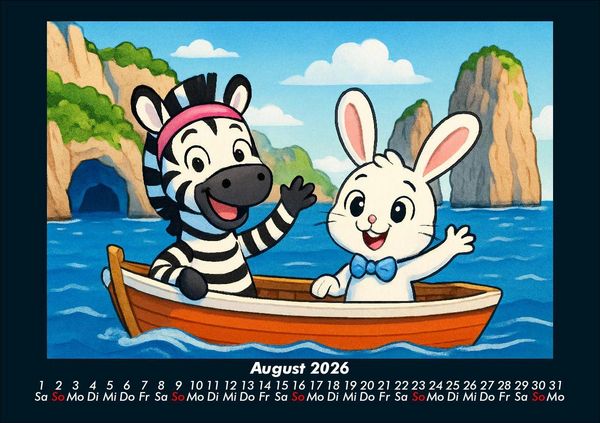 Produktbild: Zara & Bouncy in Italien 2026 Fotokalender DIN A5