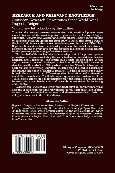 Produktbild: Research and Relevant Knowledge