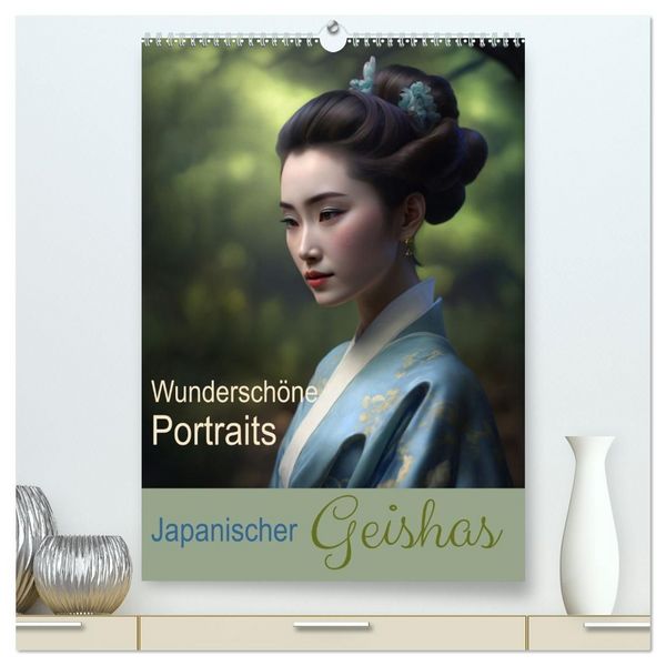Produktbild: Wundersch&ouml;ne Portraits Japanischer Geishas (hochwertiger Premium Wandkalender 2027 DIN A2 hoch), Kunstdruck in Hochglanz