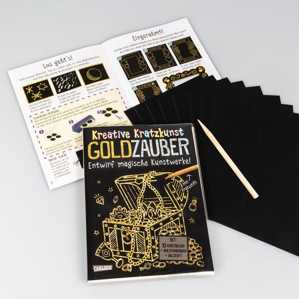 Produktbild: Kratzbilder f&uuml;r Kinder: Kreative Kratzkunst: Goldzauber
