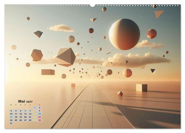 Produktbild: Digitale Landschaften &ndash; Atmosph&auml;ren der Zukunft (hochwertiger Premium Wandkalender 2027 DIN A2 quer), Kunstdruck in Hochglanz