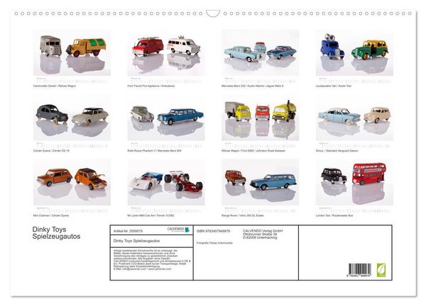 Produktbild: Dinky Toys Spielzeugautos (Wandkalender 2026 DIN A2 quer), CALVENDO Monatskalender
