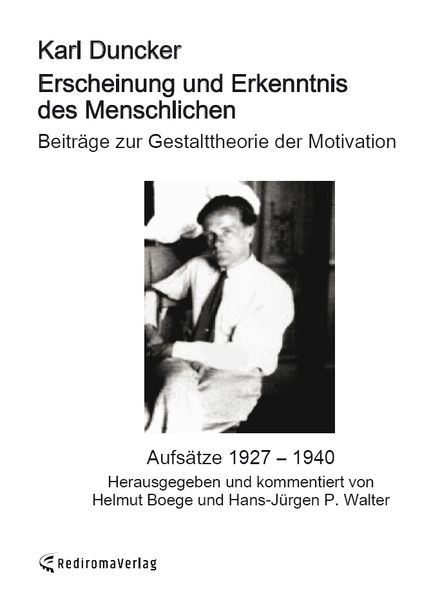 Produktbild: Erscheinung und Erkenntnis des Menschlichen (Autor: Karl Duncker)