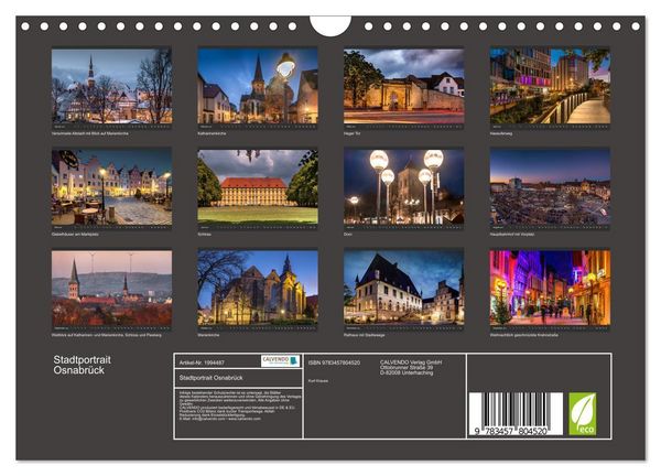 Produktbild: Stadtportrait Osnabr&uuml;ck (Wandkalender 2026 DIN A4 quer), CALVENDO Monatskalender
