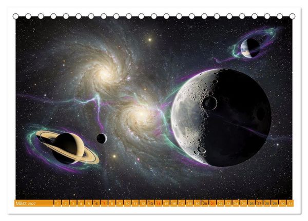 Produktbild: Kosmische Anomalien (Tischkalender 2027 DIN A5 quer), CALVENDO Monatskalender
