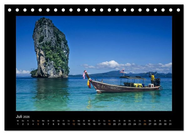 Produktbild: Thailand - Traumstr&auml;nde und Tempel (Tischkalender 2026 DIN A5 quer), CALVENDO Monatskalender