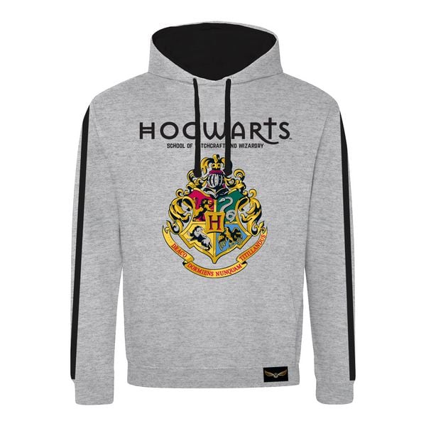 Harry Potter Hogwarts Grey Pullover Hoodie M