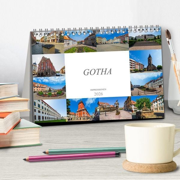 Produktbild: Gotha Impressionen (Tischkalender 2026 DIN A5 quer), CALVENDO Monatskalender
