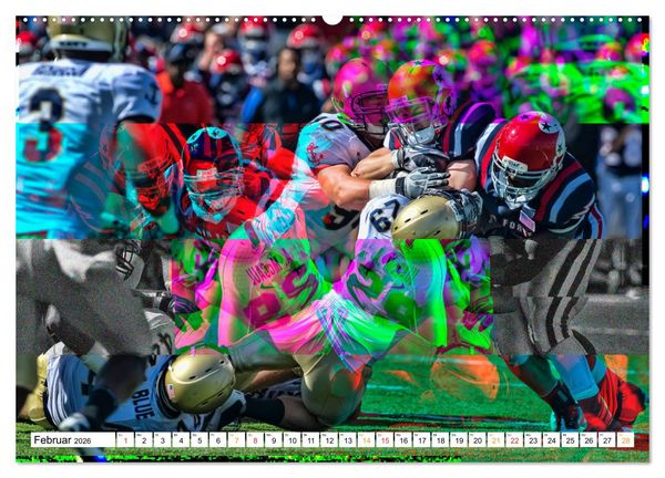 Produktbild: American Football - Power (hochwertiger Premium Wandkalender 2026 DIN A2 quer), Kunstdruck in Hochglanz