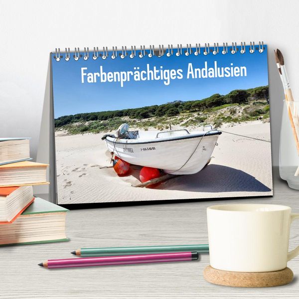 Produktbild: Farbenpr&auml;chtiges Andalusien (Tischkalender 2026 DIN A5 quer), CALVENDO Monatskalender