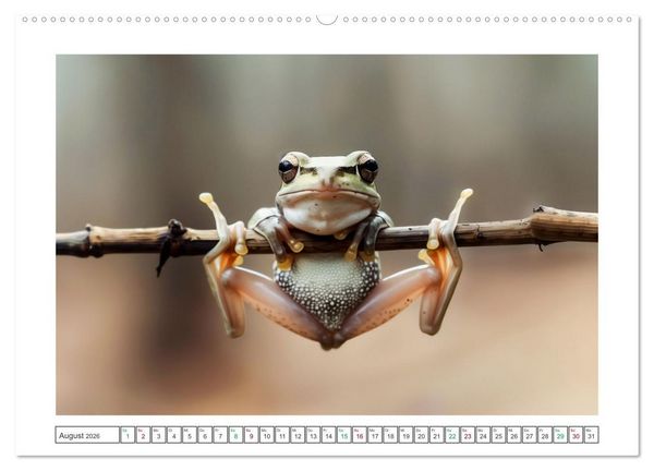 Produktbild: Lustige Amphibienbande (hochwertiger Premium Wandkalender 2026 DIN A2 quer), Kunstdruck in Hochglanz