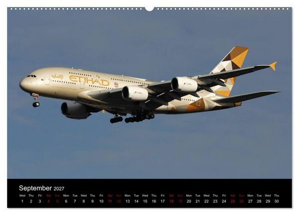 Produktbild: Widebody Jets (High Quality Premium Wall Calendar 2027 DIN A2 landscape),CALVENDO 12 Month Wall Calendar