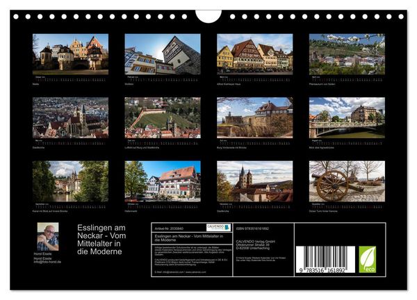 Produktbild: Esslingen am Neckar - Vom Mittelalter in die Moderne (Wandkalender 2026 DIN A4 quer), CALVENDO Monatskalender