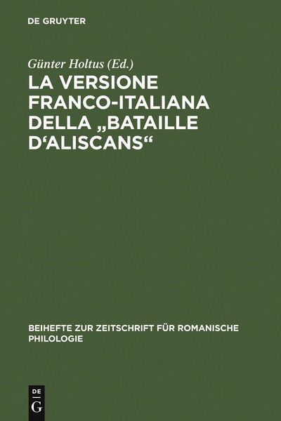 Produktbild: La versione franco-italiana della "Bataille d'Aliscans"