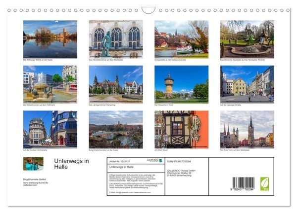 Produktbild: Unterwegs in Halle (Wandkalender 2026 DIN A3 quer), CALVENDO Monatskalender