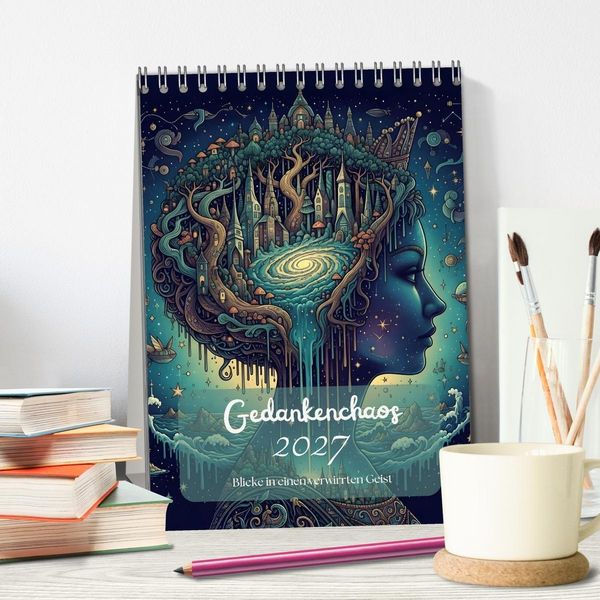 Produktbild: Gedankenchaos - Blicke in einer verwirrten Geist (Tischkalender 2027 DIN A5 hoch), CALVENDO Monatskalender