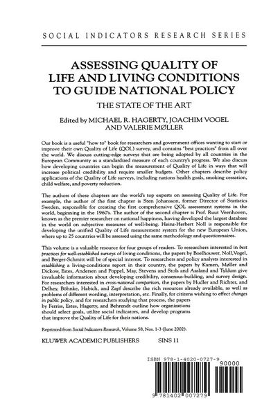 Produktbild: Assessing Quality of Life and Living Conditions to Guide National Policy