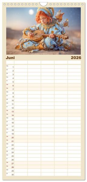 Produktbild: Familienplaner 2026 - Eine Liebe zur Musik - Musikanten mit 5 Spalten (Wandkalender, 21 x 45 cm) CALVENDO