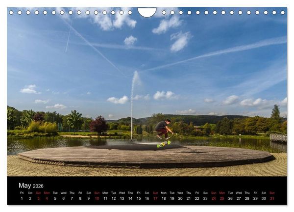 Produktbild: Skateboard - Street only (Wall Calendar 2026 DIN A4 landscape), CALVENDO 12 Month Wall Calendar