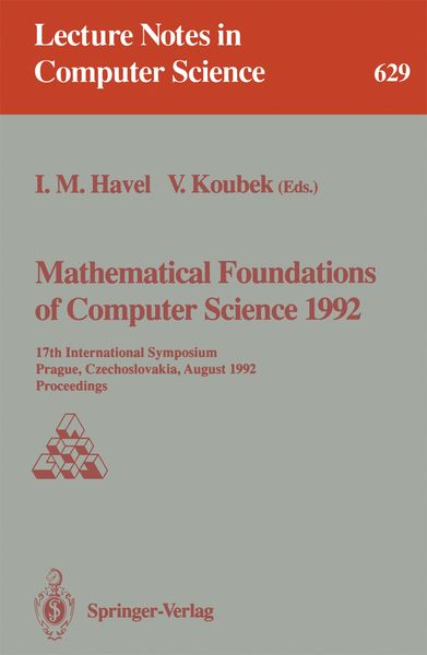 Produktbild: Mathematical Foundations of Computer Science 1992