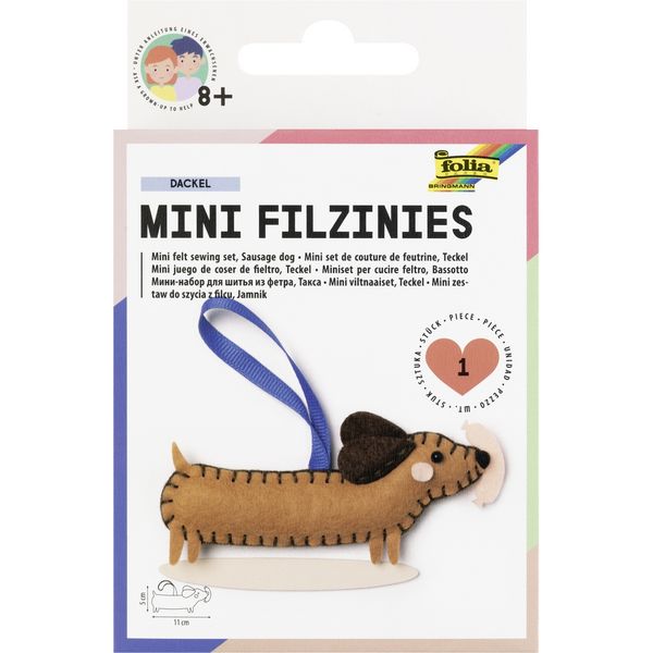Produktbild: Folia Mini Filzinies Dackel 12 Teile