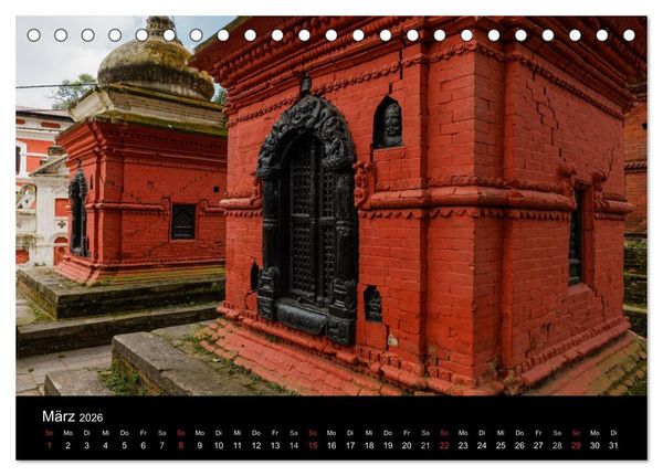 Produktbild: Nepal-Das Kathmandu-Tal nach dem Beben (Tischkalender 2026 DIN A5 quer), CALVENDO Monatskalender