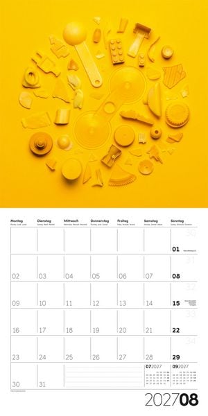 Produktbild: Die Farbe Gelb Kalender 2027 - 30x30 - Art12