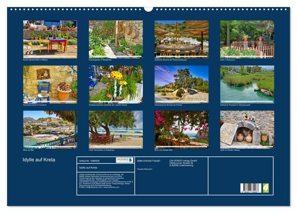 Produktbild: Idylle auf Kreta (Wandkalender 2026 DIN A2 quer), CALVENDO Monatskalender