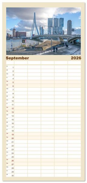 Produktbild: Familienplaner 2026 - Die ganze Vielfalt der Niederlande mit 5 Spalten (Wandkalender, 21 x 45 cm) CALVENDO