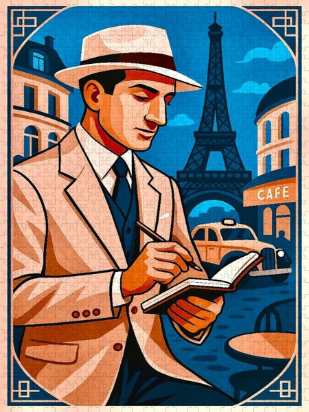 Produktbild: CALVENDO Puzzle George Gershwin in Paris | 1000 Teile Lege-Gr&ouml;&szlig;e 64x48cm Foto-Puzzle f&uuml;r gl&uuml;ckliche Stunden