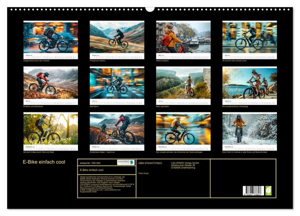 Produktbild: E-Bike einfach cool (Wandkalender 2026 DIN A2 quer), CALVENDO Monatskalender