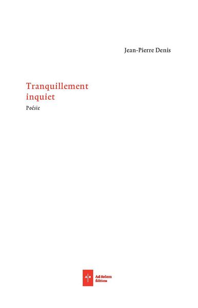 Produktbild: Tranquillement inquiet
