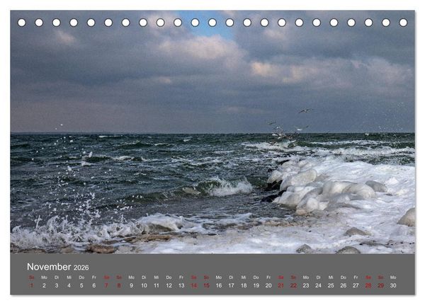Produktbild: L&uuml;becker Bucht - Travem&uuml;nde - Niendorf - Timmendorf (Tischkalender 2026 DIN A5 quer), CALVENDO Monatskalender