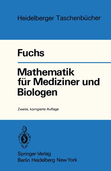 Produktbild: Mathematik f&uuml;r Mediziner und Biologen