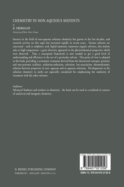 Produktbild: Chemistry in Non-Aqueous Solvents