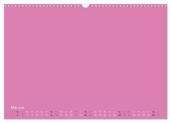 Produktbild: Bastelkalender - Pink (Wandkalender 2026 DIN A3 quer), CALVENDO Monatskalender