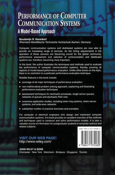 Produktbild: Performance of Computer Communication Systems: A Model-Based Approach