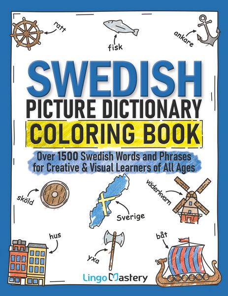 Produktbild: Swedish Picture Dictionary Coloring Book